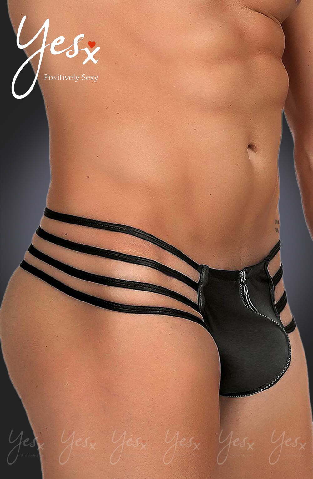Men's YesX YX971 Men's Thong Black
