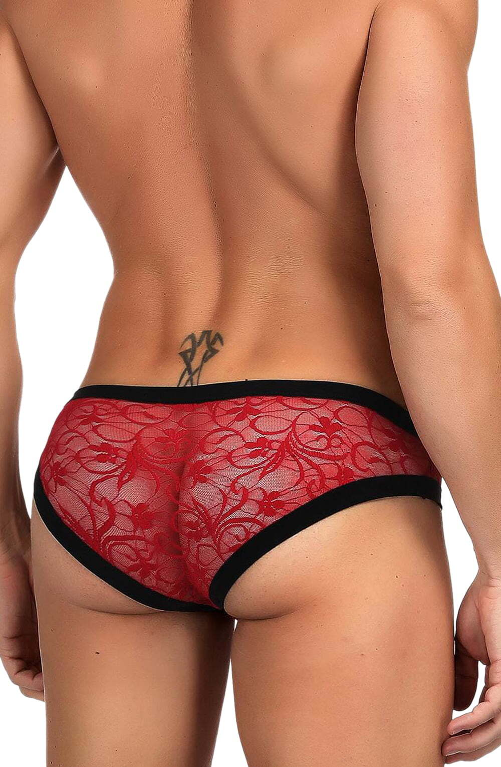 Men's YesX YX974 Men's Brief Red/Black