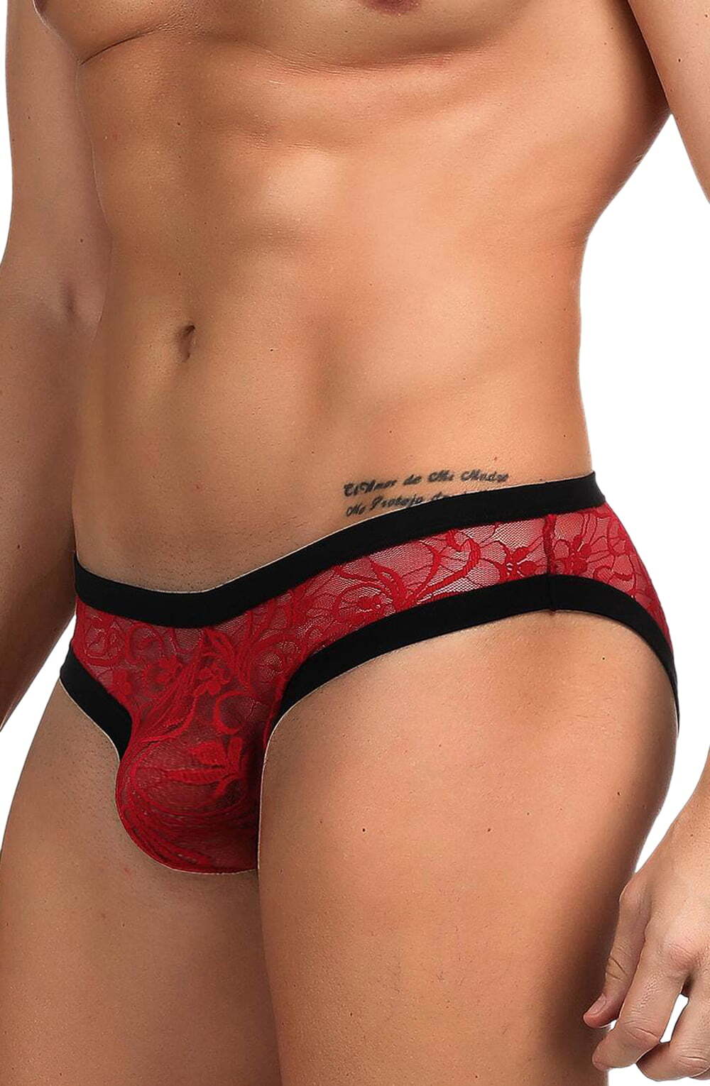 Men's YesX YX974 Men's Brief Red/Black