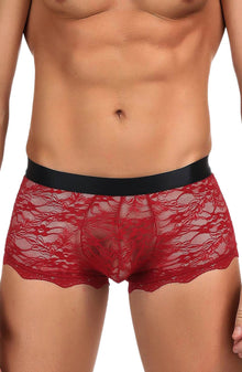 Men's YesX YX976 Mens Boxer Brief Red/Black