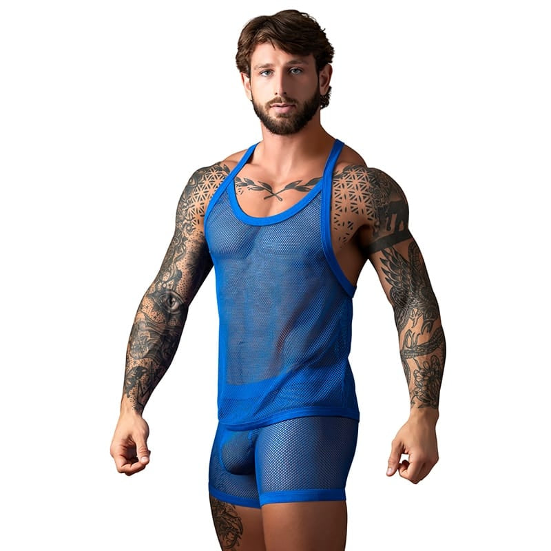 Men - Underwear MP Fishnet 2.0 Tank Top Royal L/XL
