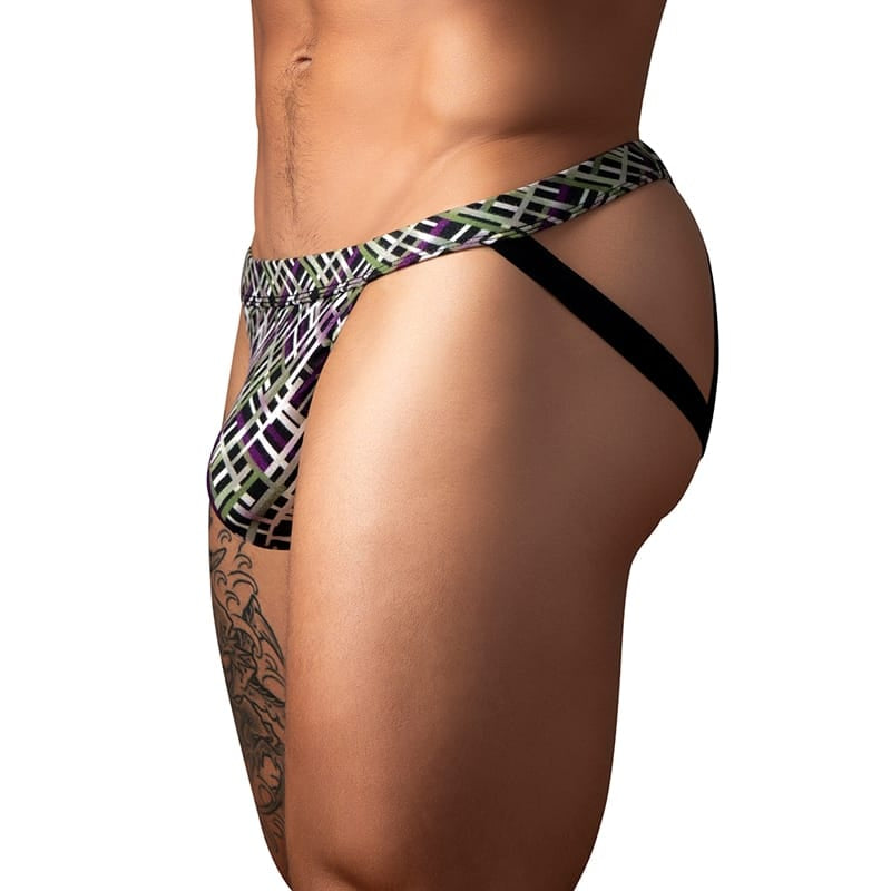 Men - Underwear MP Gridlock'd Jock with Strap Print L/XL