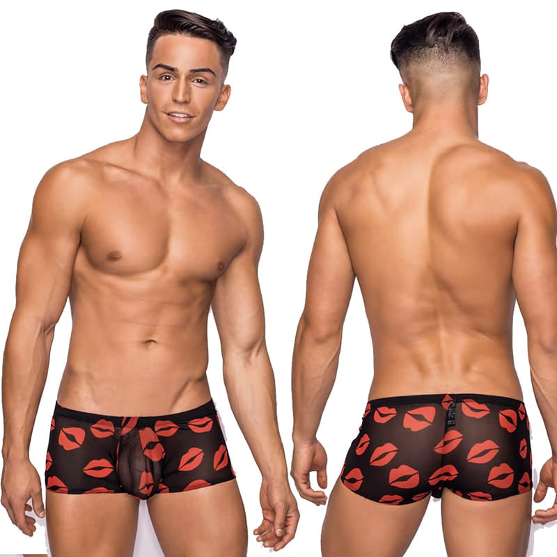 Men - Underwear MP Kiss Me Mini Short Sheer Lips XL