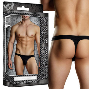 Men - Underwear MP Nylon Spandex Bong Thong Black LX