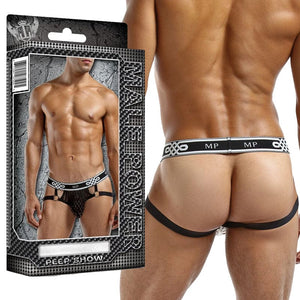 Men - Underwear MP Peep Show Ring Jock Strap Black SM