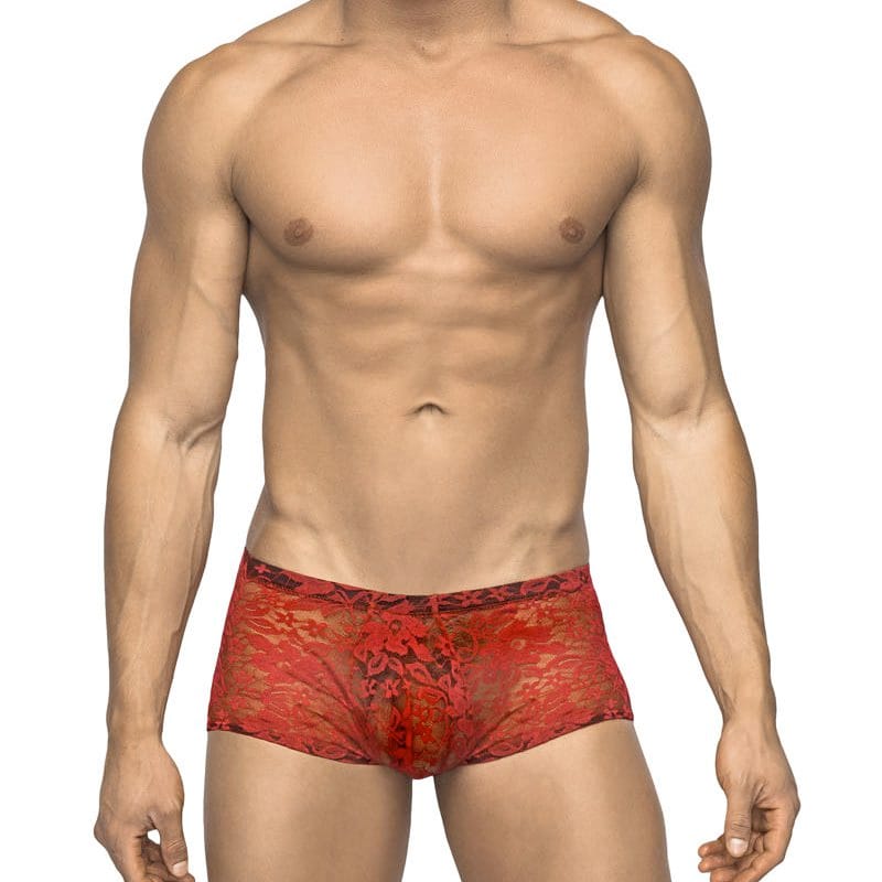 Men - Underwear MP Stretch Lace Mini Short Red Med