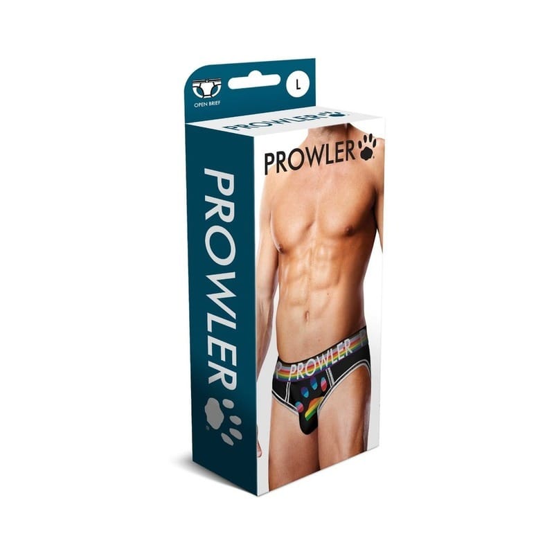 Men - Underwear Prowler Oversized Paw Open Brief Black L