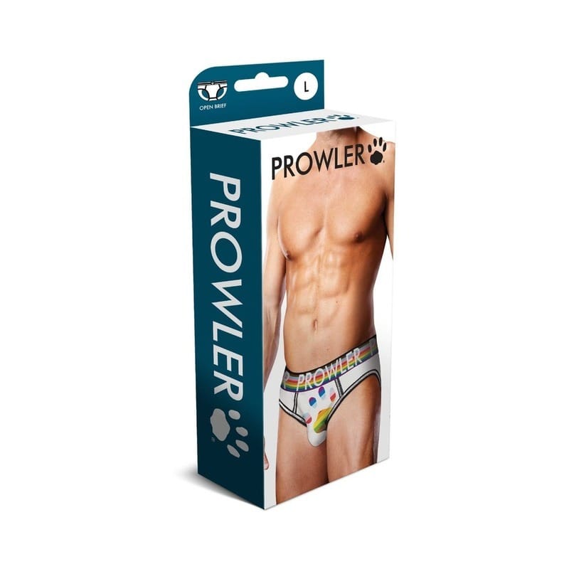 Men - Underwear Prowler Oversized Paw Open Brief White L