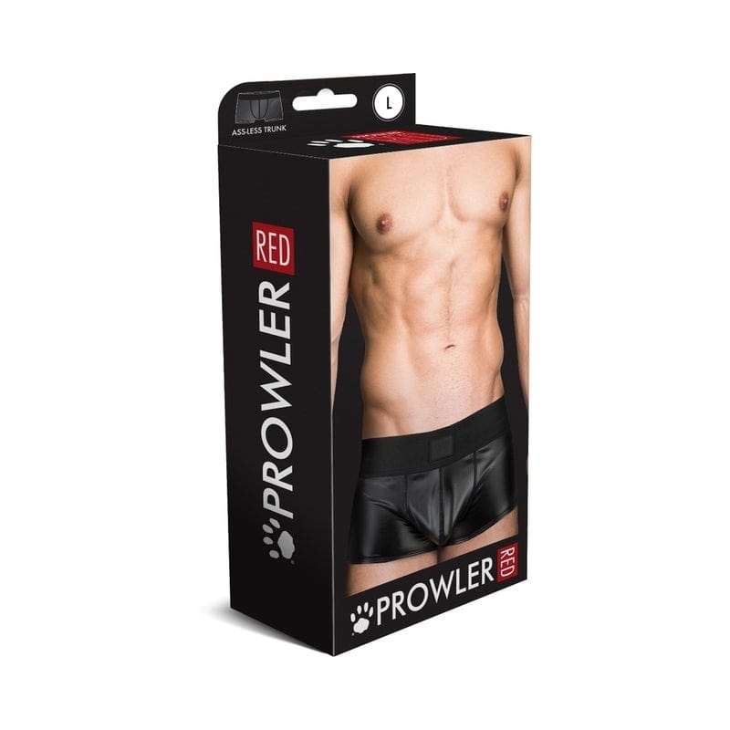 Men - Underwear Prowler RED Wetlook Ass-less Trunk Blk L