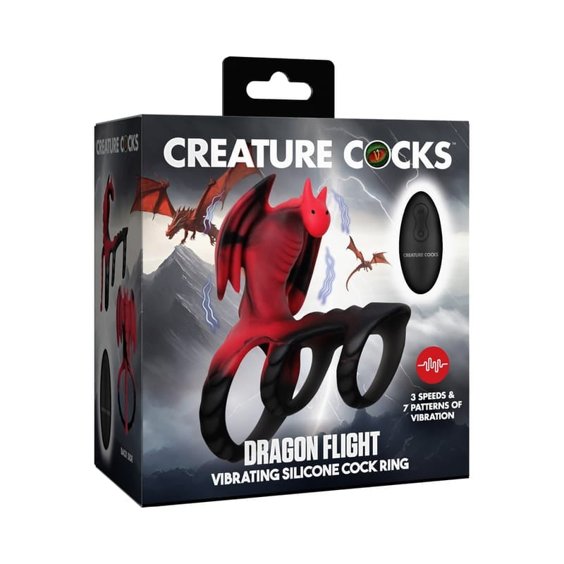 Men - Vibrating Cock Rings Creature Cocks Dragon Flight Vib CRing