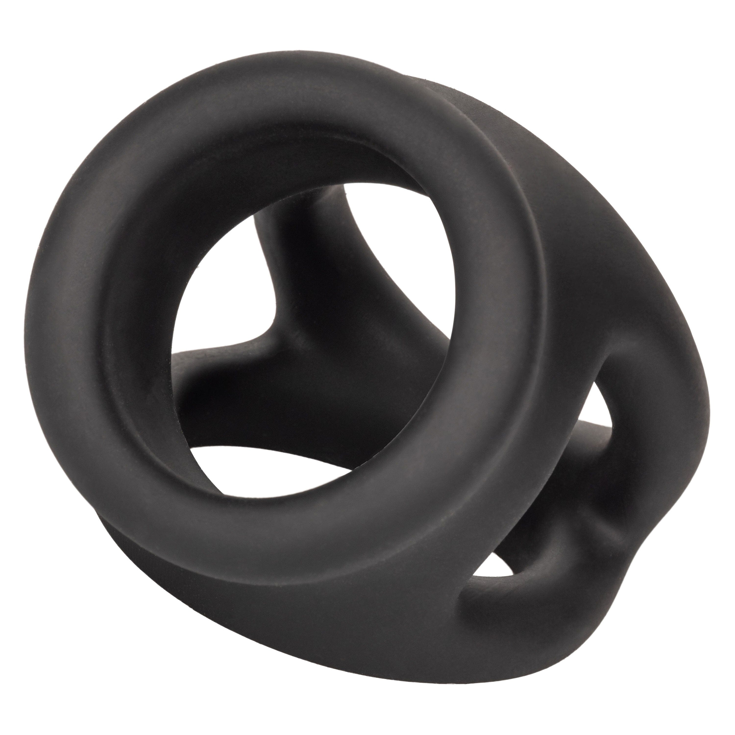 Miscellaneous Alpha Liquid Silicone Dual Cage and Ring - Black Ring - Black
