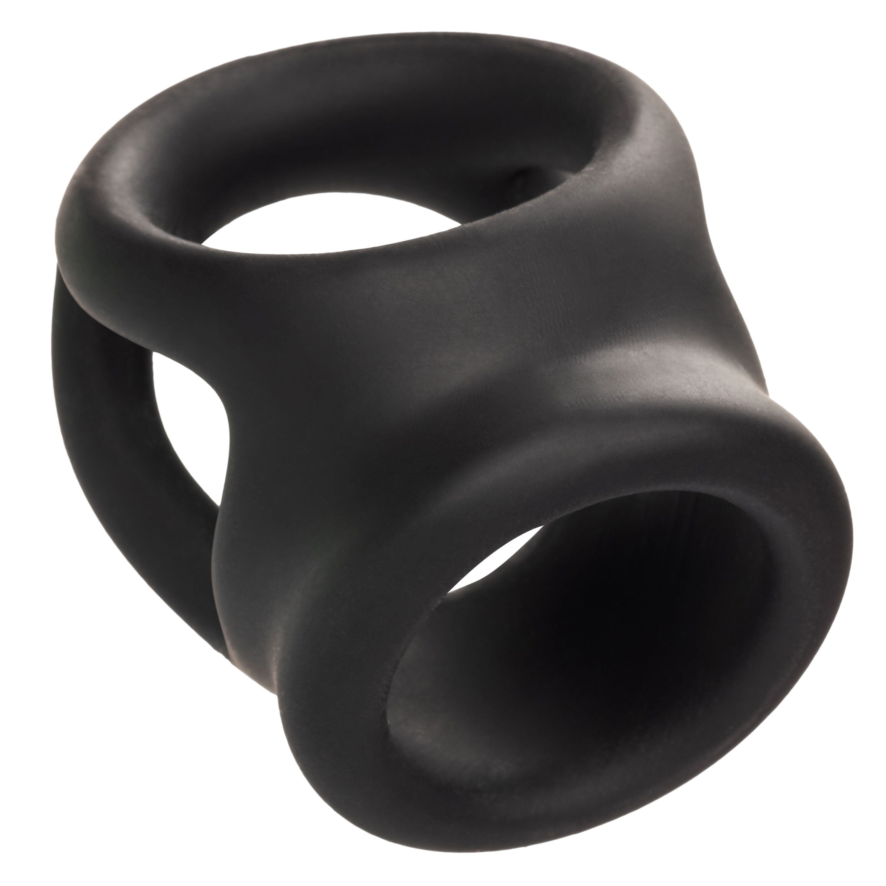 Miscellaneous Alpha Liquid Silicone Dual Cage and Ring - Black Ring - Black