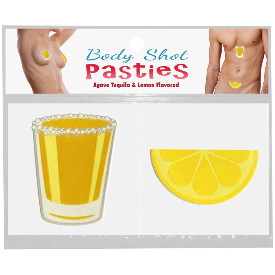 Kheper Games Body Shot Pasties in tequila-style and lemon flavors