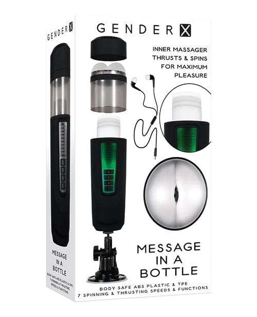 Miscellaneous Masturbators Gender X Message In a Bottle - Black