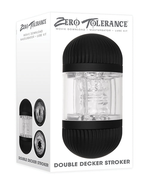 Miscellaneous Masturbators Zero Tolerance Double Decker Stroker - Black/Clear