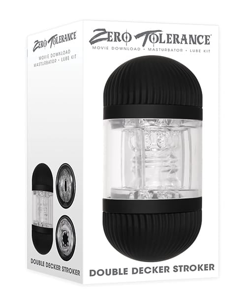 Miscellaneous Masturbators Zero Tolerance Double Decker Stroker - Black/Clear