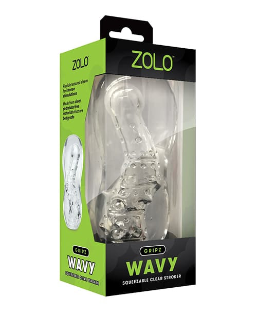 Miscellaneous Masturbators ZOLO Gripz Wavy Stroker - Clear