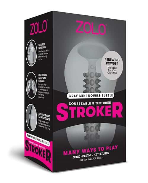 Miscellaneous Masturbators ZOLO Mini Double Bubble Stroker - Gray