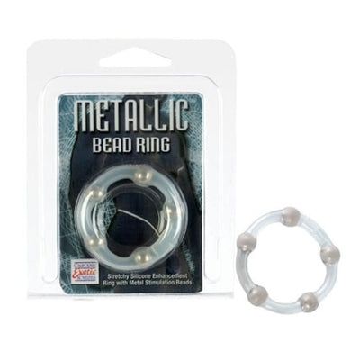 CalExotics Metallic Bead Cock Ring – Clear