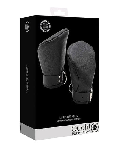 Shots Ouch Puppy Play Neoprene Fist Mitts – Black