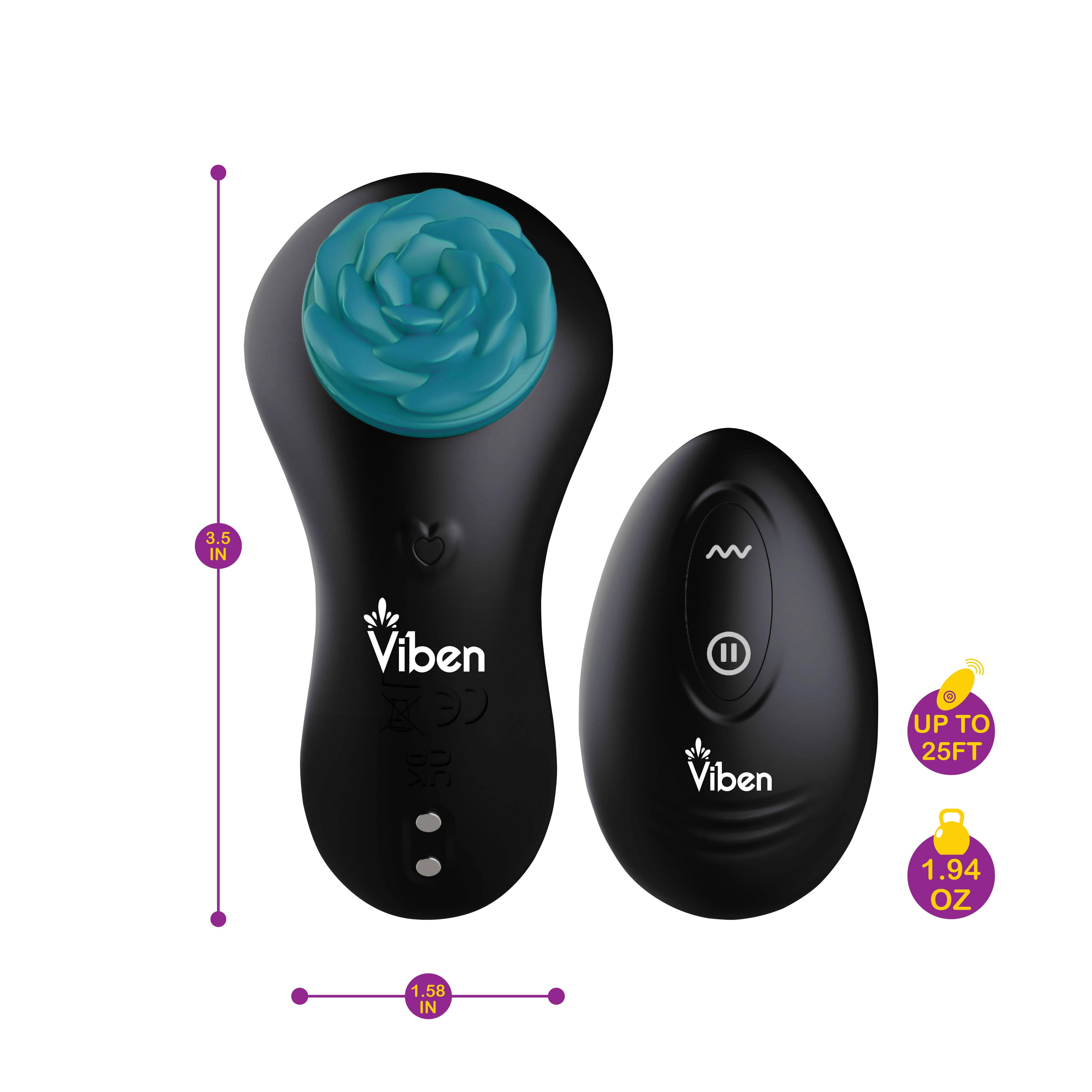 Miscellaneous Viben Secret Seduction Remote Panty Vibrator - Black/Ocean