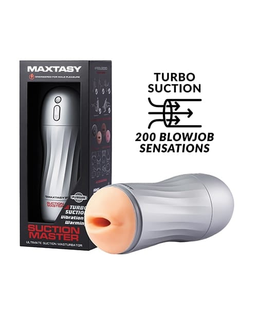 Mouth Shaped Masturbators Maxtasy Suction Master Realistic Stroker - Nude