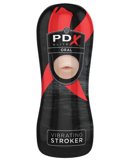 Mouth Shaped Masturbators PDX Elite Vibrating Stroker - Oral