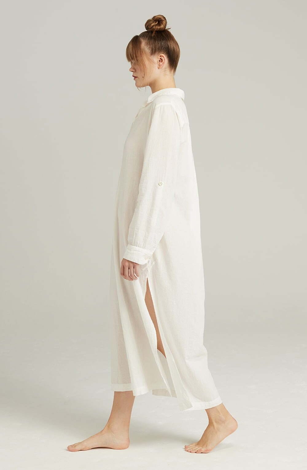 Nightdresses The Maxi Shirt Organic Cotton White
