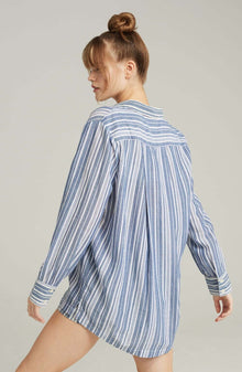 Nightdresses The Midi Shirt French Navy Stripe