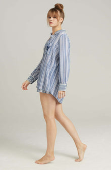Nightdresses The Midi Shirt French Navy Stripe