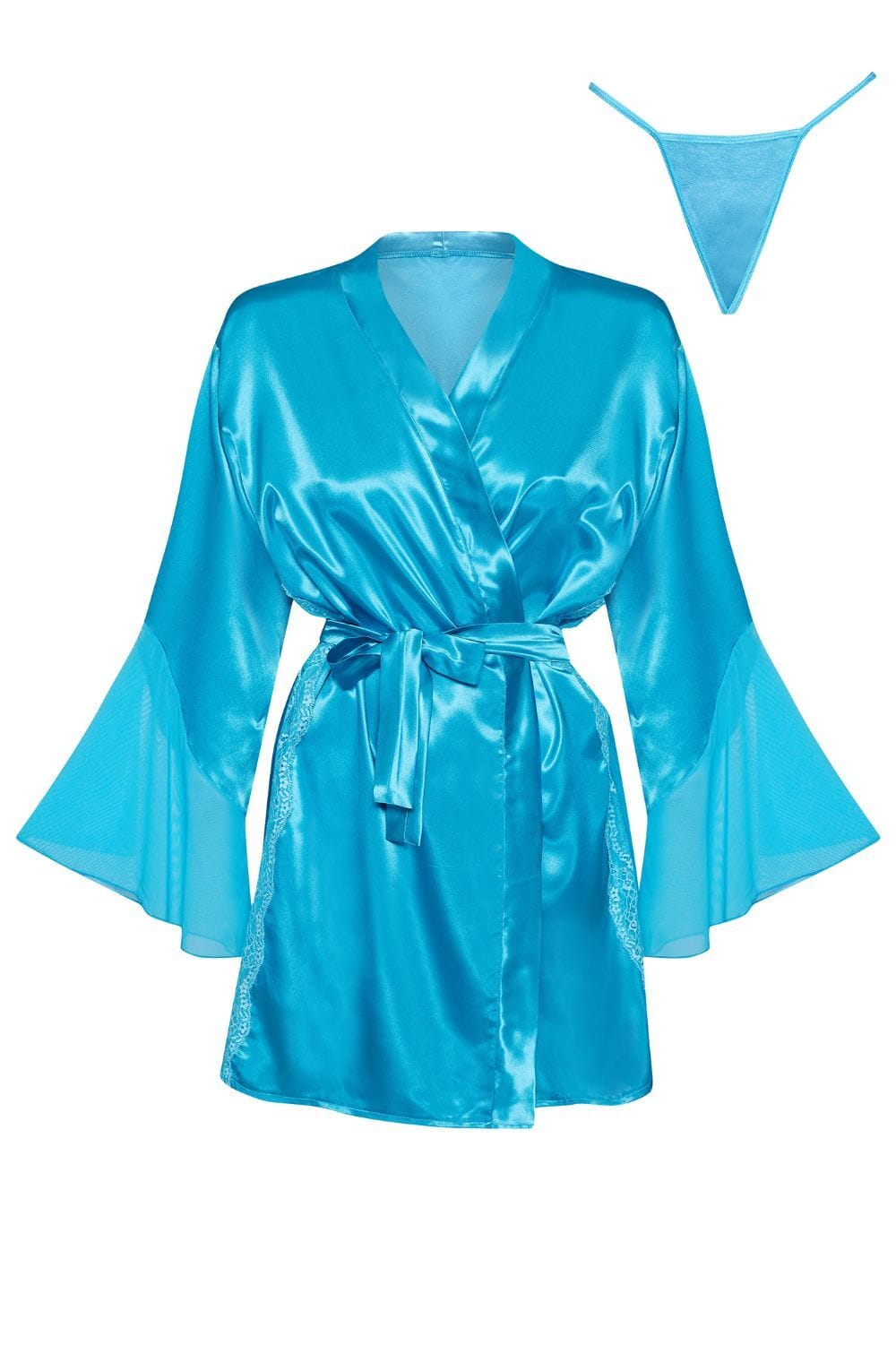 Nightwear TURQUOISE / ONE SIZE (S-L) Beauty Night BN6659 Marlene Peignoir Turquoise