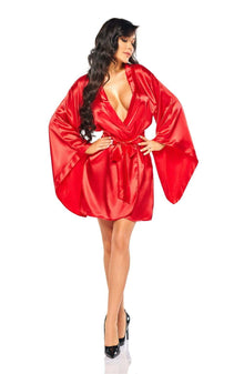 Nightwear RED / ONE SIZE (S-L) Beauty Night BN6664 Samira Peignoir Red
