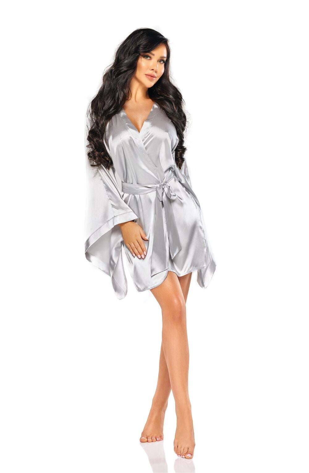 Nightwear SILVER / ONE SIZE (S-L) Beauty Night BN6665 Samira Peignoir Silver