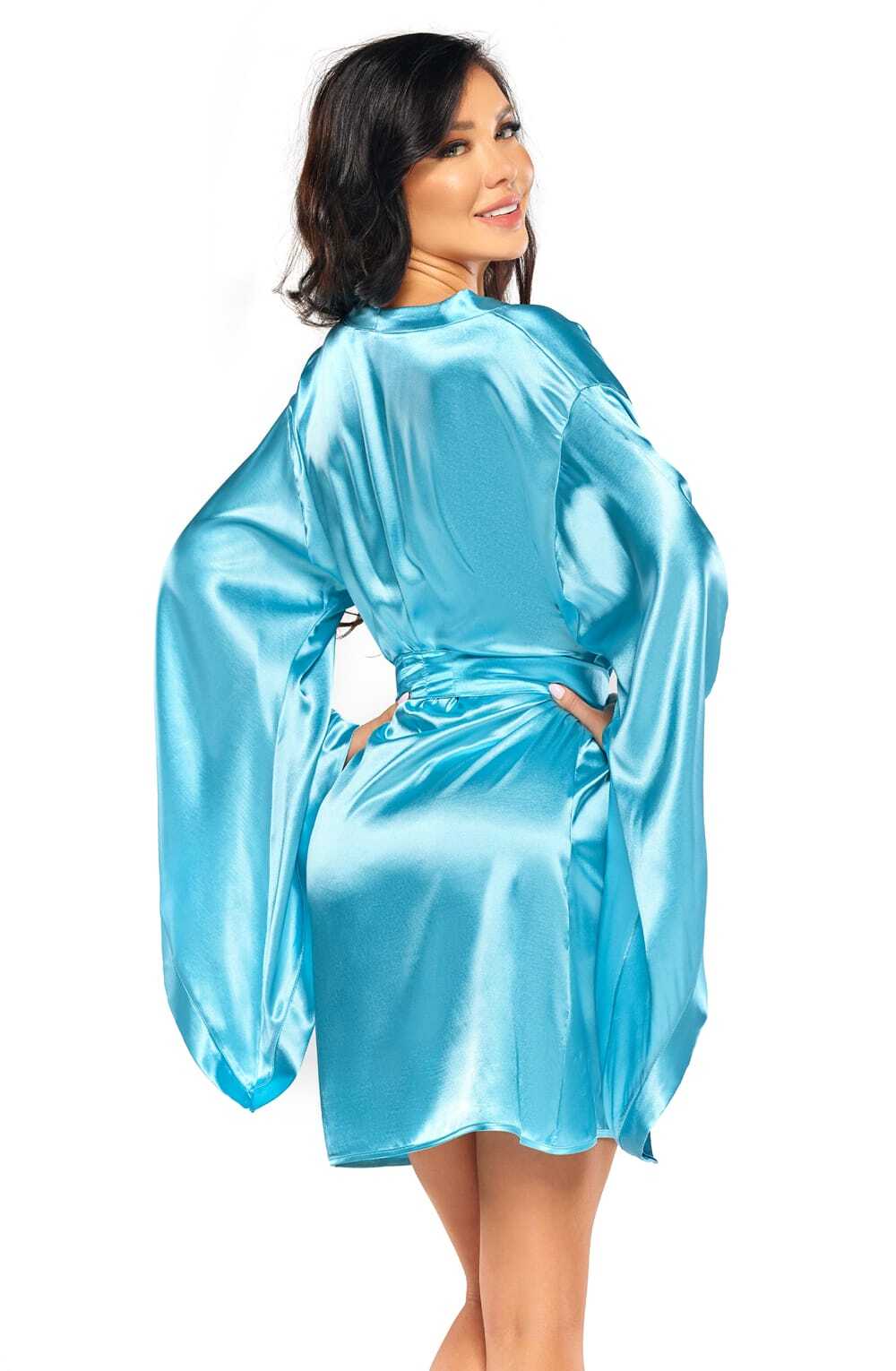 Nightwear TURQUOISE / ONE SIZE (S-L) Beauty Night BN6666 Samira Peignoir Turquoise