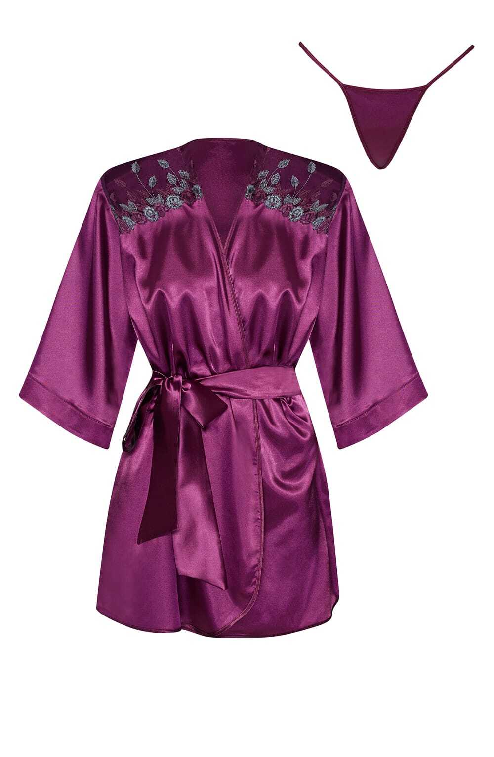Nightwear BURGUNDY / ONE SIZE (S-L) Beauty Night BN6673 Peignoir Burgundy