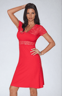 Nightwear Irall Cameron Nightdress Red 2XL-5XL