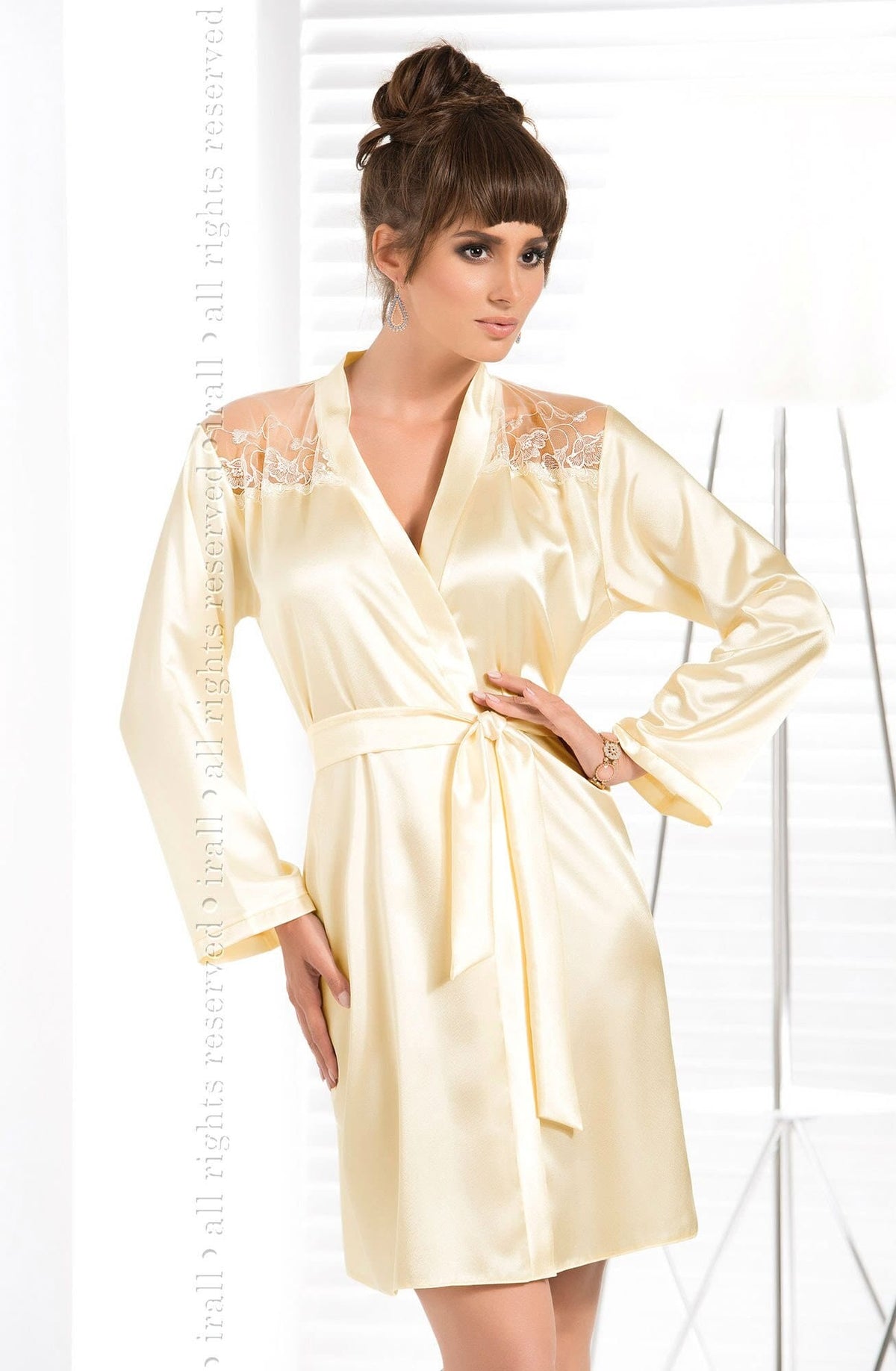 Nightwear Irall Daphne Dressing Gown Cream