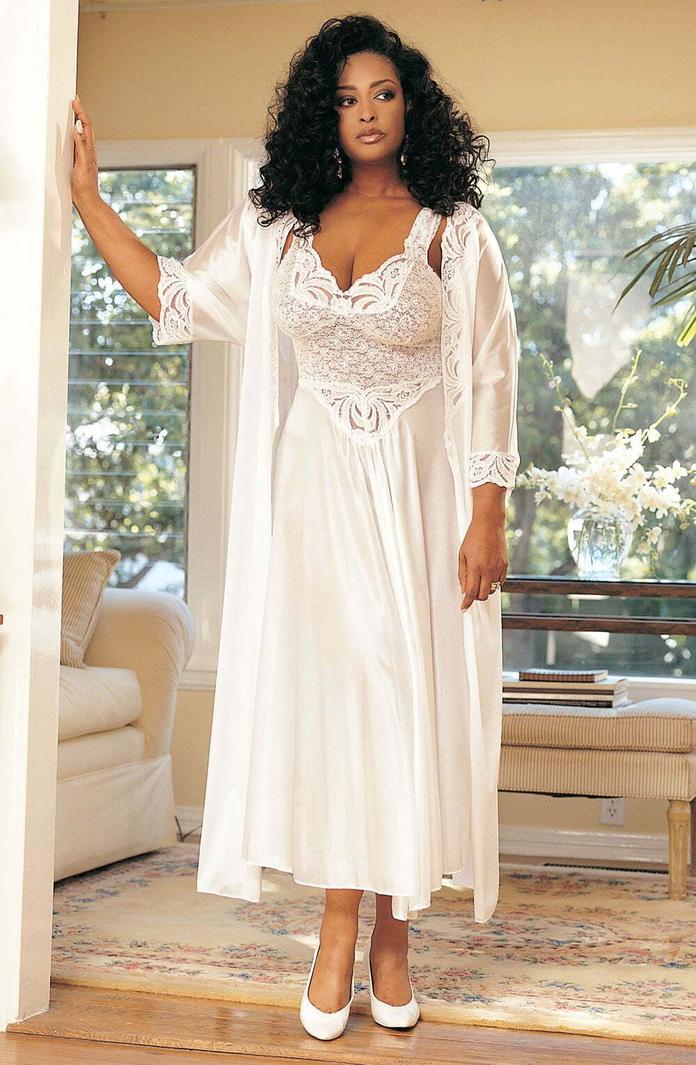 Nightwear Shirley of Hollywood SoH-IA X3585 Bridal Gown Whit