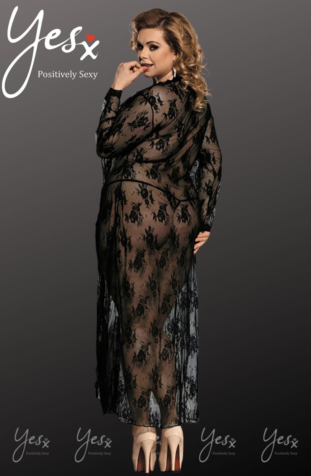 Nightwear YesX YX824Q Long Black Gown