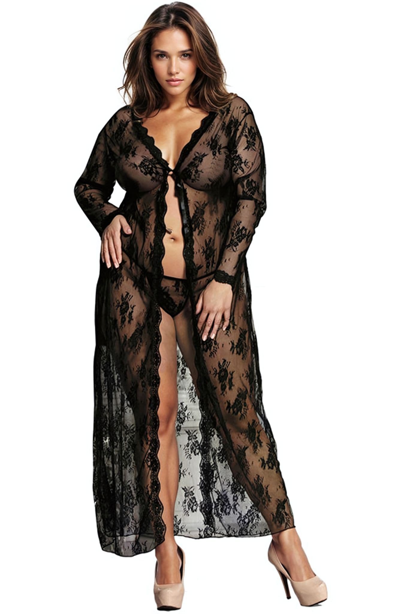 Nightwear YesX YX824Q Long Black Gown