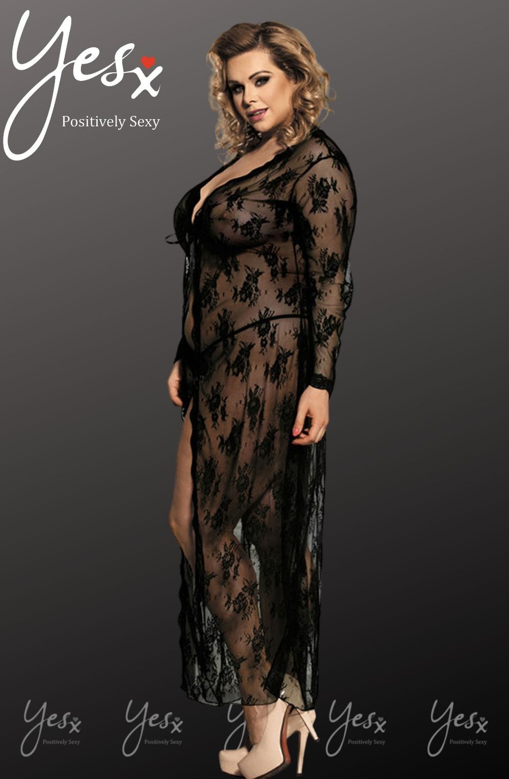 Nightwear YesX YX824Q Long Black Gown