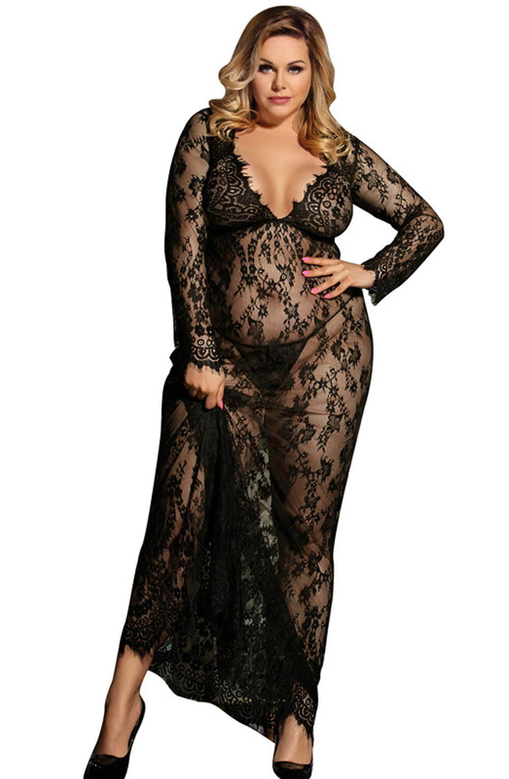 Nightwear YesX YX826Q Long Gown & Thong