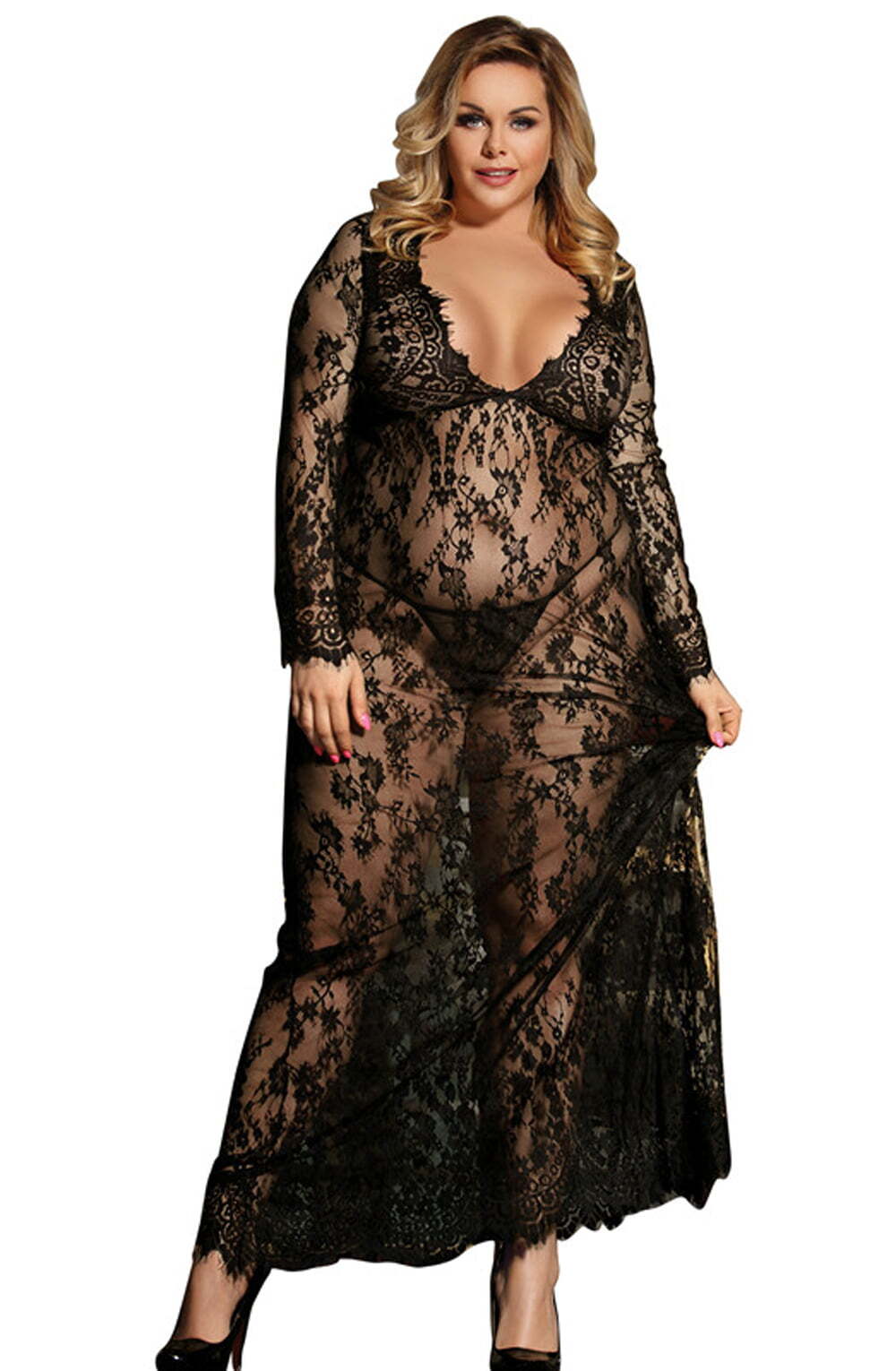 Nightwear YesX YX826Q Long Gown & Thong