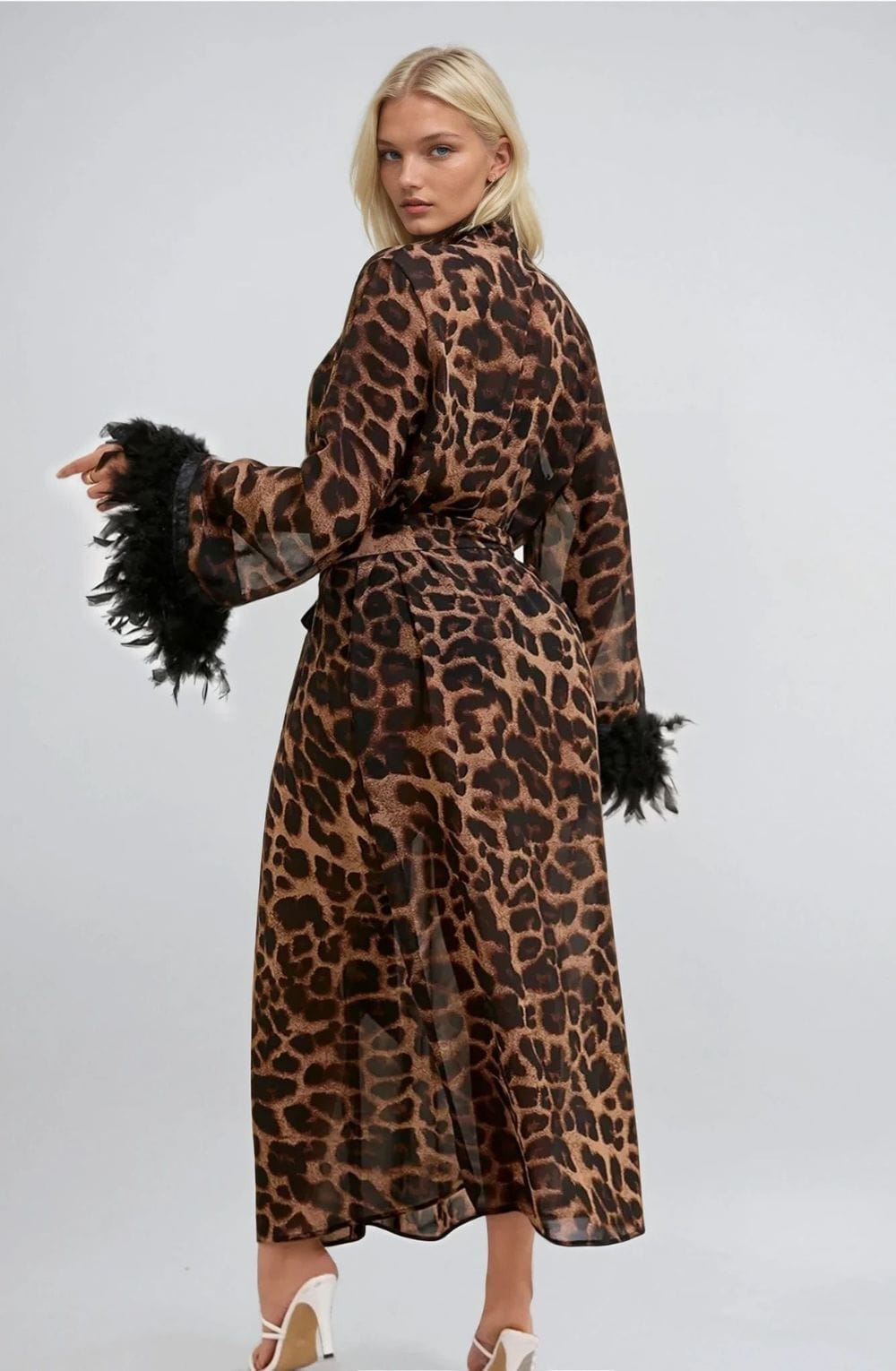 Nightwear YesX YX880 Leopard Print Robe