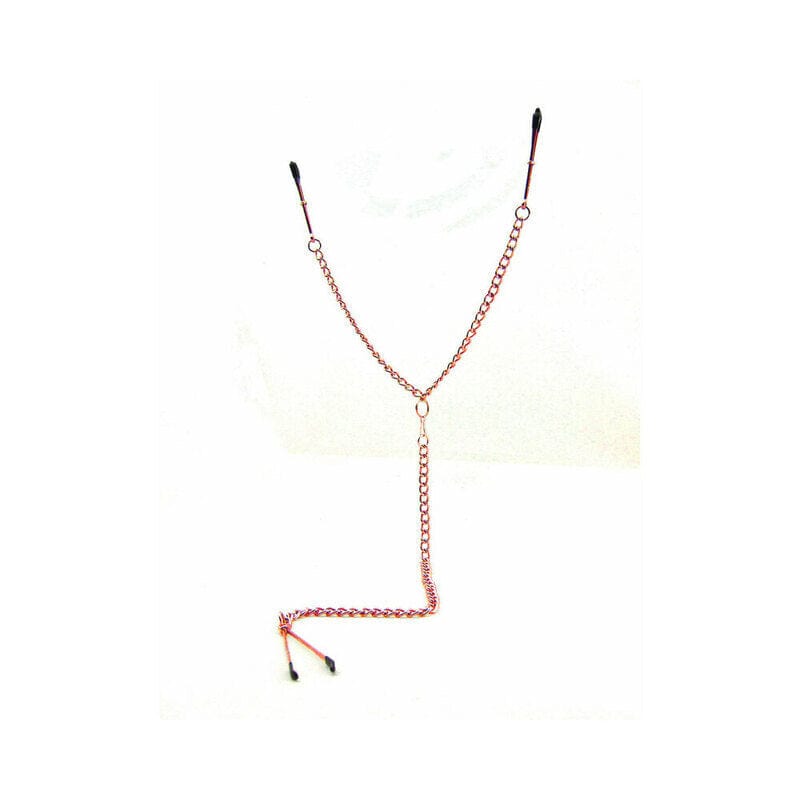 NIPPLE CLAMPS AND TWEEZERS Sex Kitten Y-Style Tweezer Clamps Pink