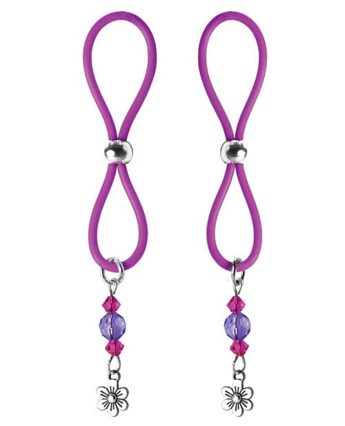 Nipple Clamps & Clit Clips Bijoux de Nip Nipple Halos Flower Charm - Purple