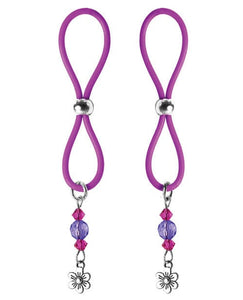 Nipple Clamps & Clit Clips Bijoux de Nip Nipple Halos Flower Charm - Purple