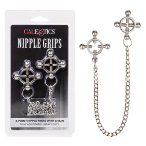 Nipple Clamps Non-Vibrating Nipple Grips 4-Point Nipple Press With Chain