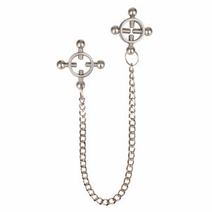 Nipple Clamps Non-Vibrating Nipple Grips 4-Point Nipple Press With Chain
