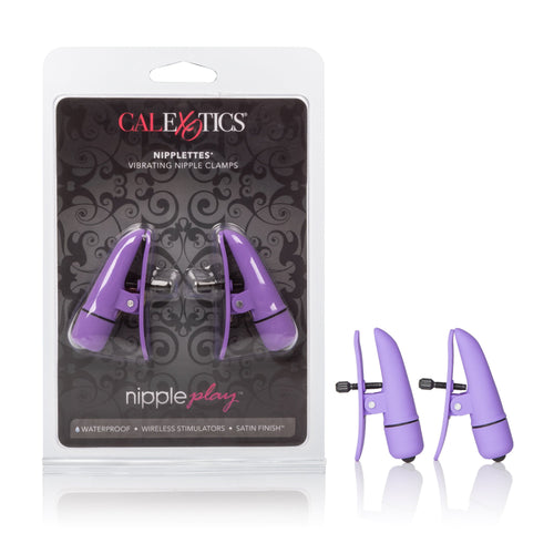 Nipple Clamps Vibrating Nipple Play - Nipplettes - Purple Rechargeable